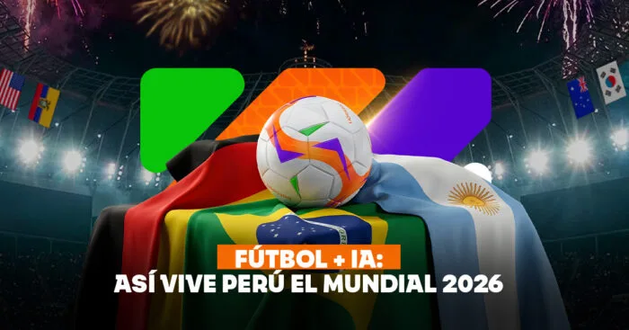 Portada de blog sobre fútbol e inteligencia artificial camino al Mundial 2026, con un balón entre fuegos artificiales.