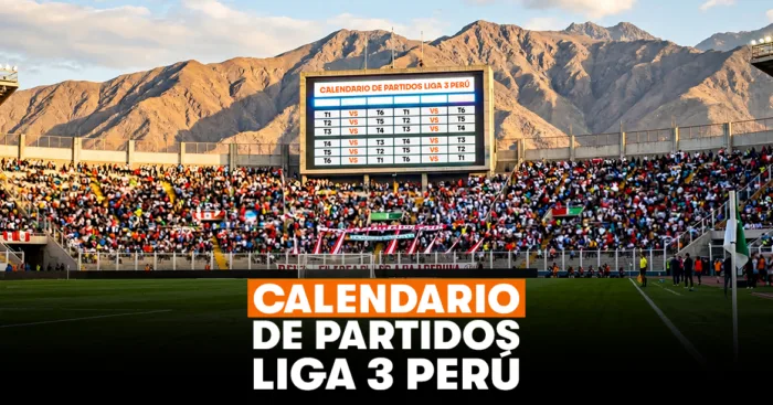 Cabecera del blog peruano de la casa con un marcador de estadio y el rótulo del calendario de partidos de la liga local.