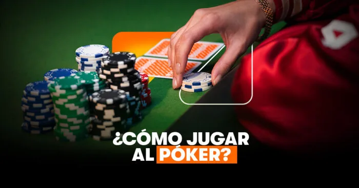 Cabecera del blog titulada cómo jugar al póker, con una mano repartiendo naipes sobre el tapete y fichas apiladas al lado.